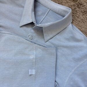 Lululemon Men’s Large Commission Performance Long Sleeve Button Shirt  Blue